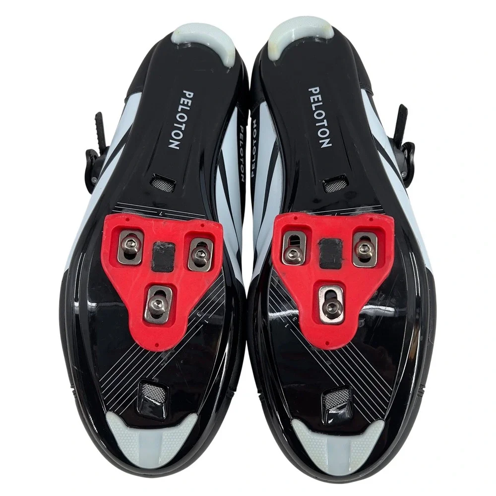 Peloton Cycling Shoes Men EU 45 US 11 Black Red Delta Cleats Ratchet PL-SH-B-45